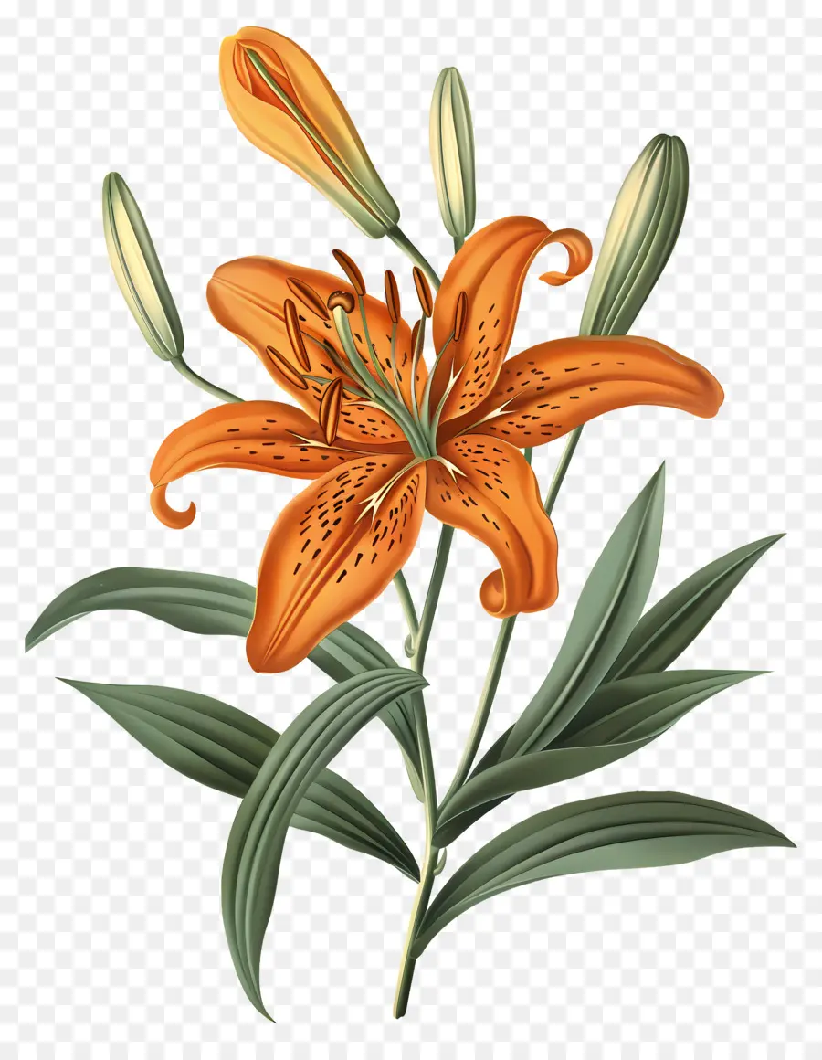 Flor De Lírio，Lírios Laranja PNG