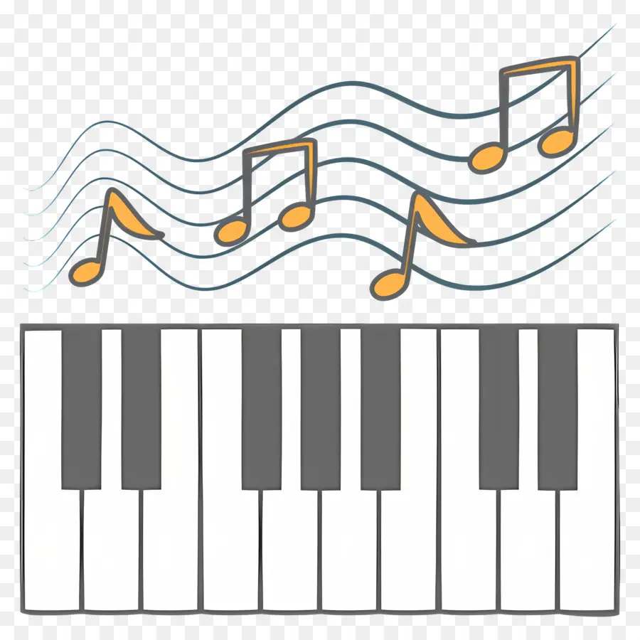 Teclado Musical，Teclas De Piano PNG