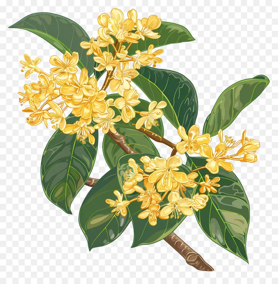 Flor De Osmanthus，Flores Amarelas PNG