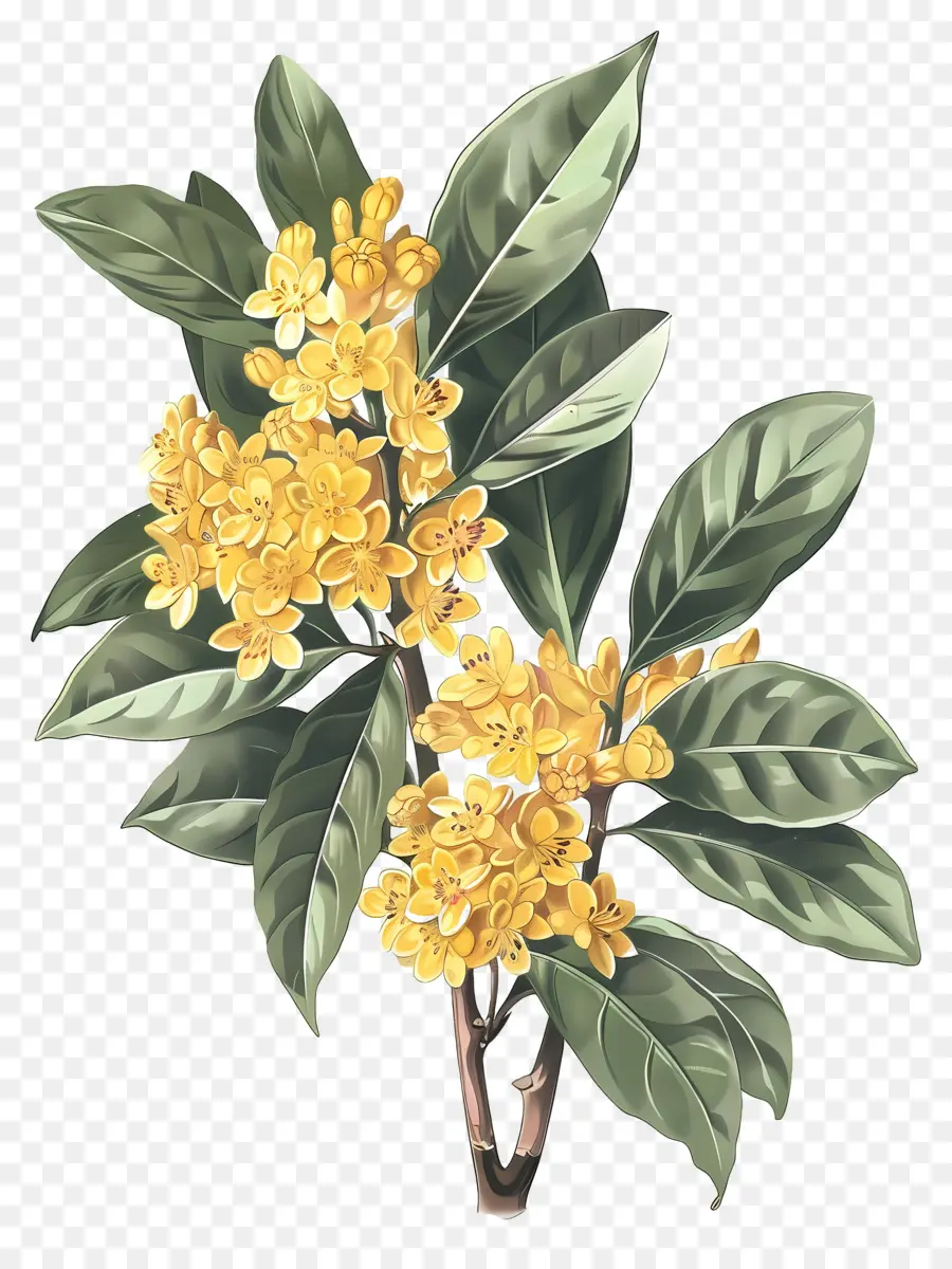 Flor De Osmanthus，Flores Amarelas PNG