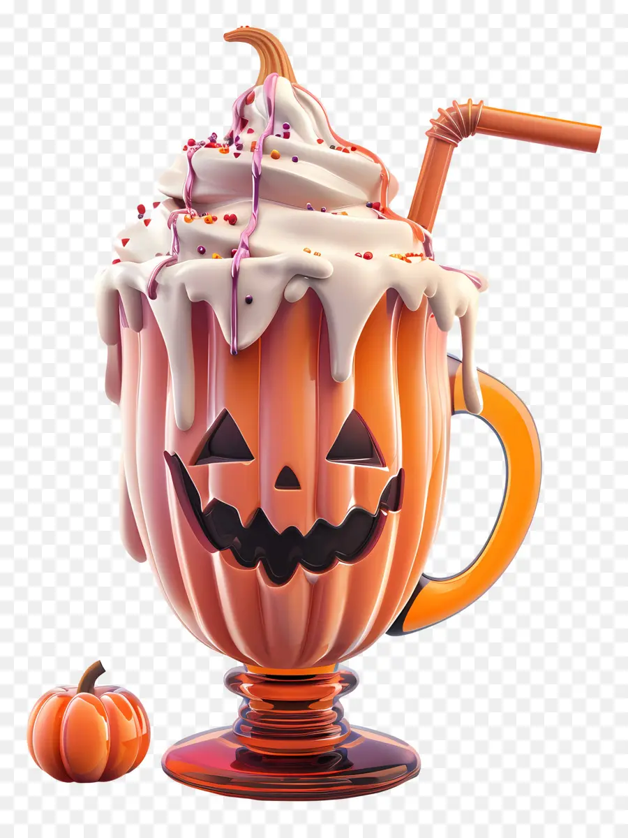 Batido De Halloween，Milk Shake De Abóbora PNG