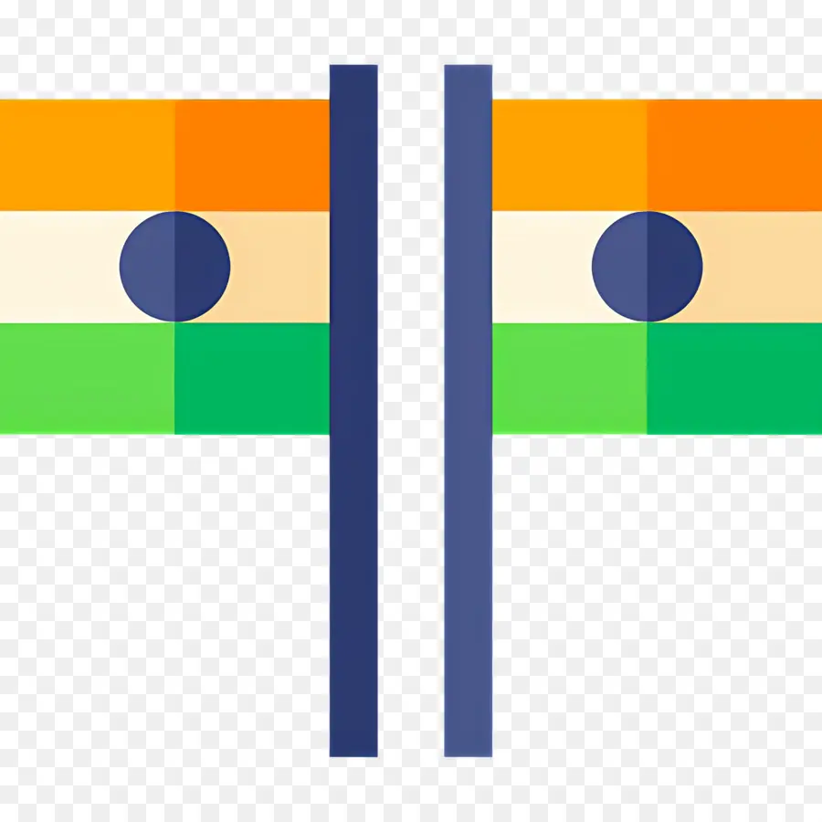 Bandeira Da Índia，Bandeiras Indianas Duplas PNG