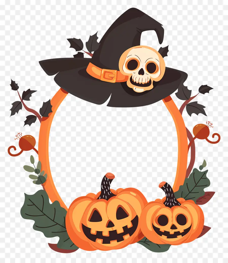 Moldura De Halloween，Abóbora PNG