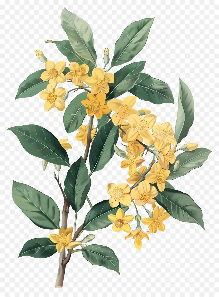 Flor De Osmanthus，Flores Amarelas PNG