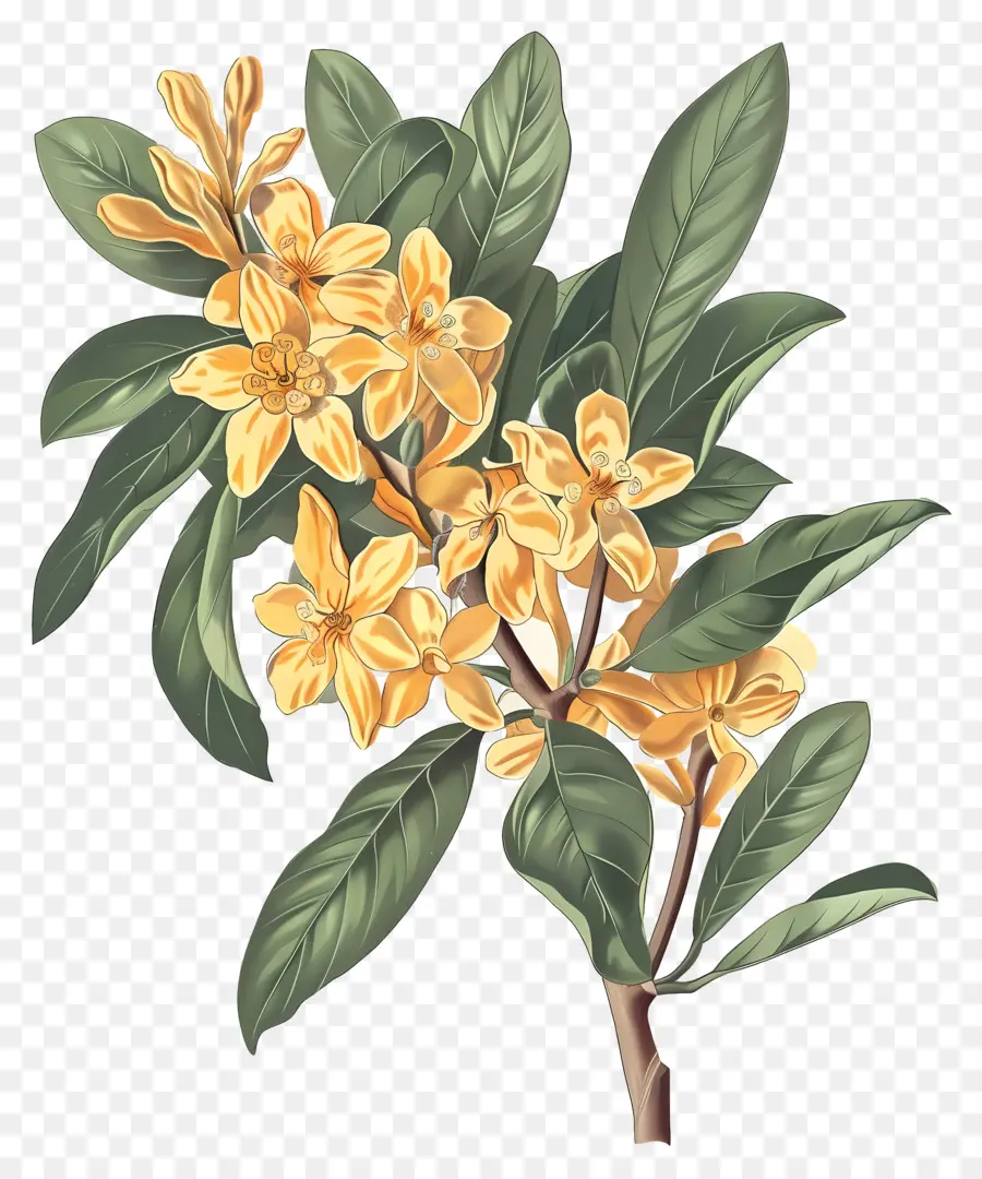 Flor De Osmanthus，Flores Amarelas PNG