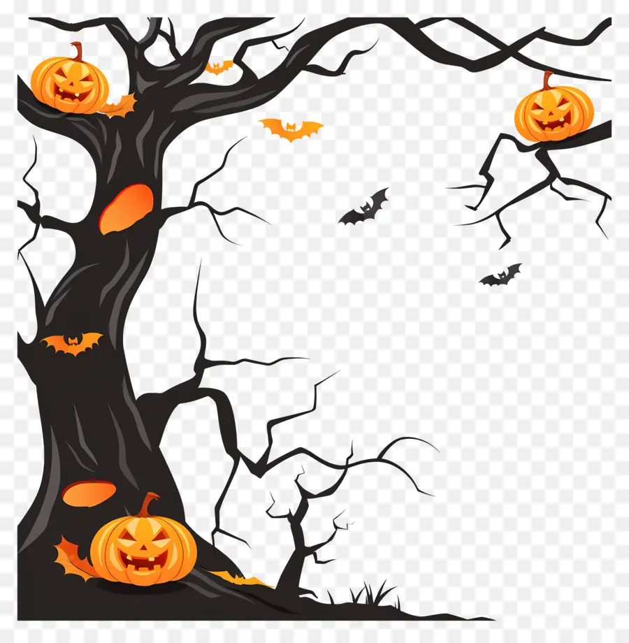 Moldura De Halloween，Abóboras De Halloween PNG