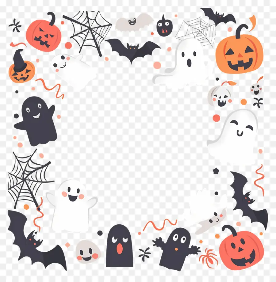 Moldura De Halloween，Abóboras PNG