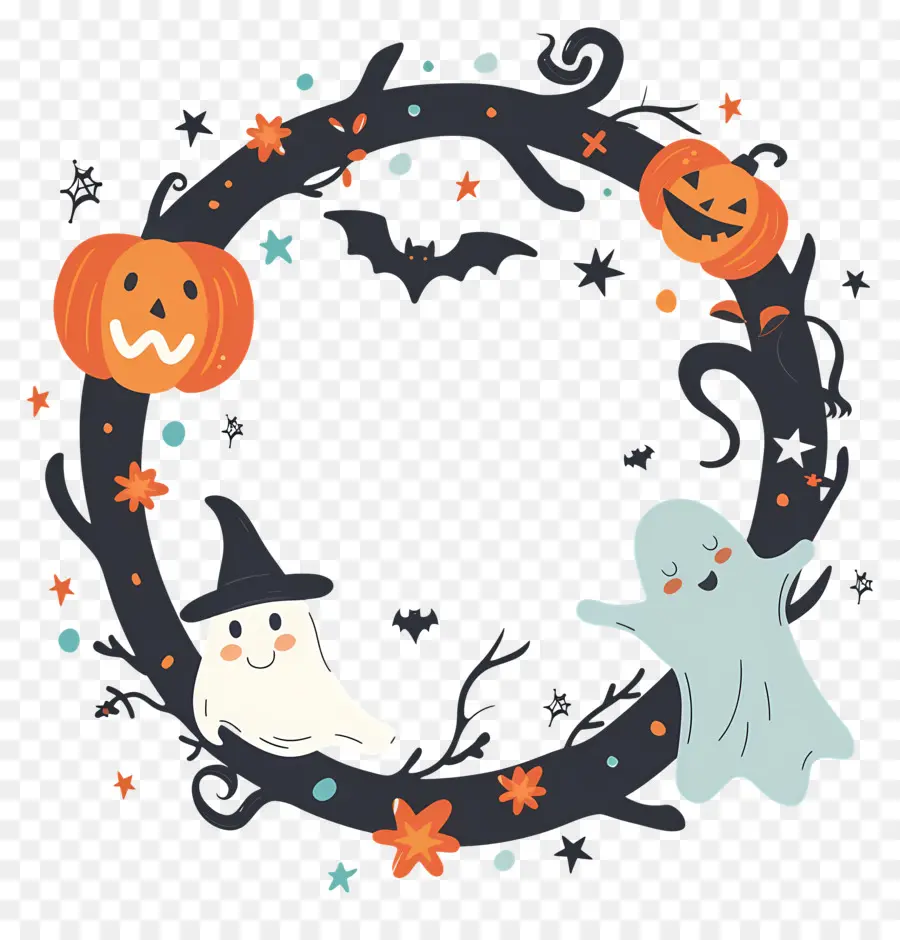 Moldura De Halloween，Guirlanda De Halloween PNG