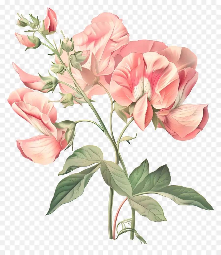 Flores Vintage，Flores Pastel PNG