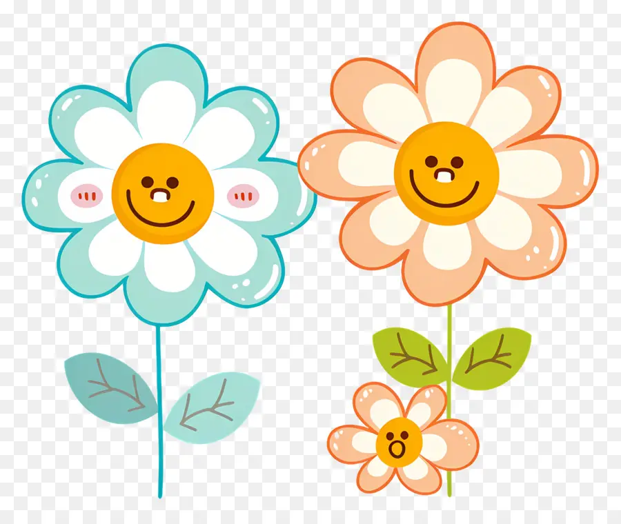 Emoji De Flor，Lindas Flores Sorridentes PNG