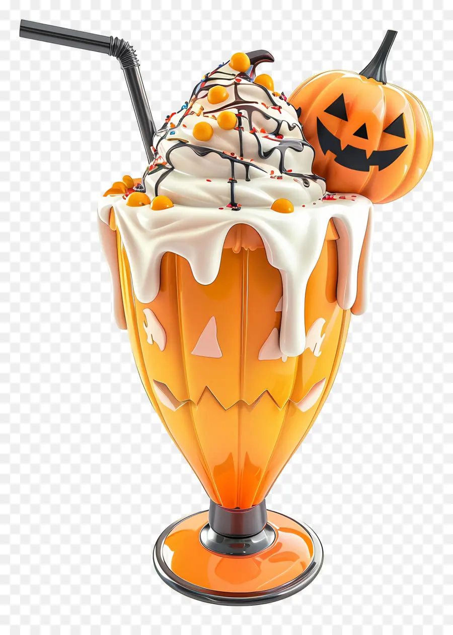 Batido De Halloween，Milk Shake De Abóbora PNG