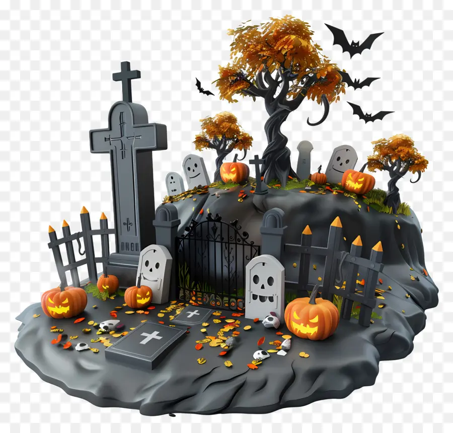 Cemitério De Halloween，Cemitério PNG