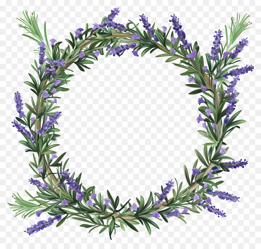 Guirlanda De Lavanda，Coroa De Lavanda PNG