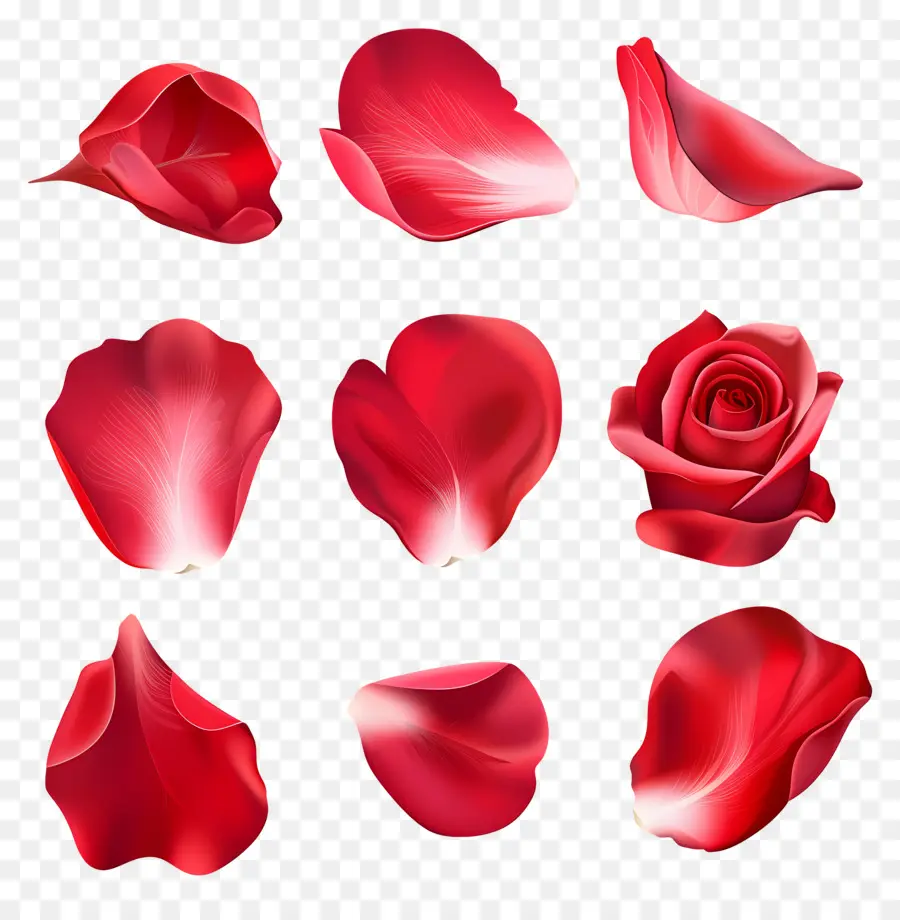 Pétalas De Flores，Pétalas De Rosa Vermelha PNG