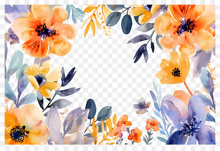 Fundo Floral，Moldura Floral PNG