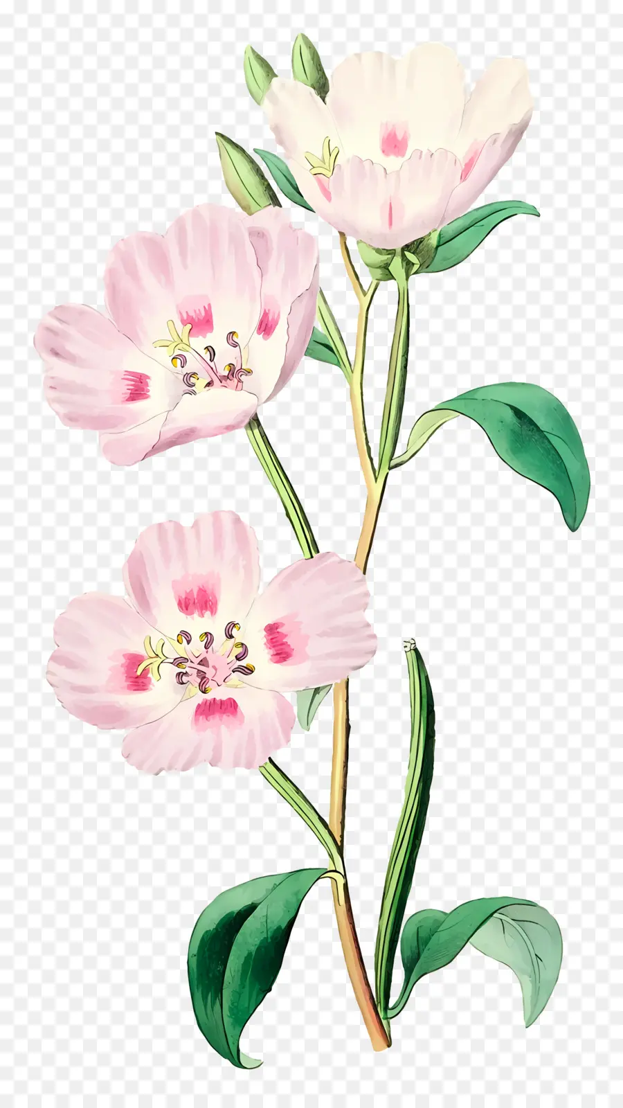 Flores Vintage，Flores Brancas PNG