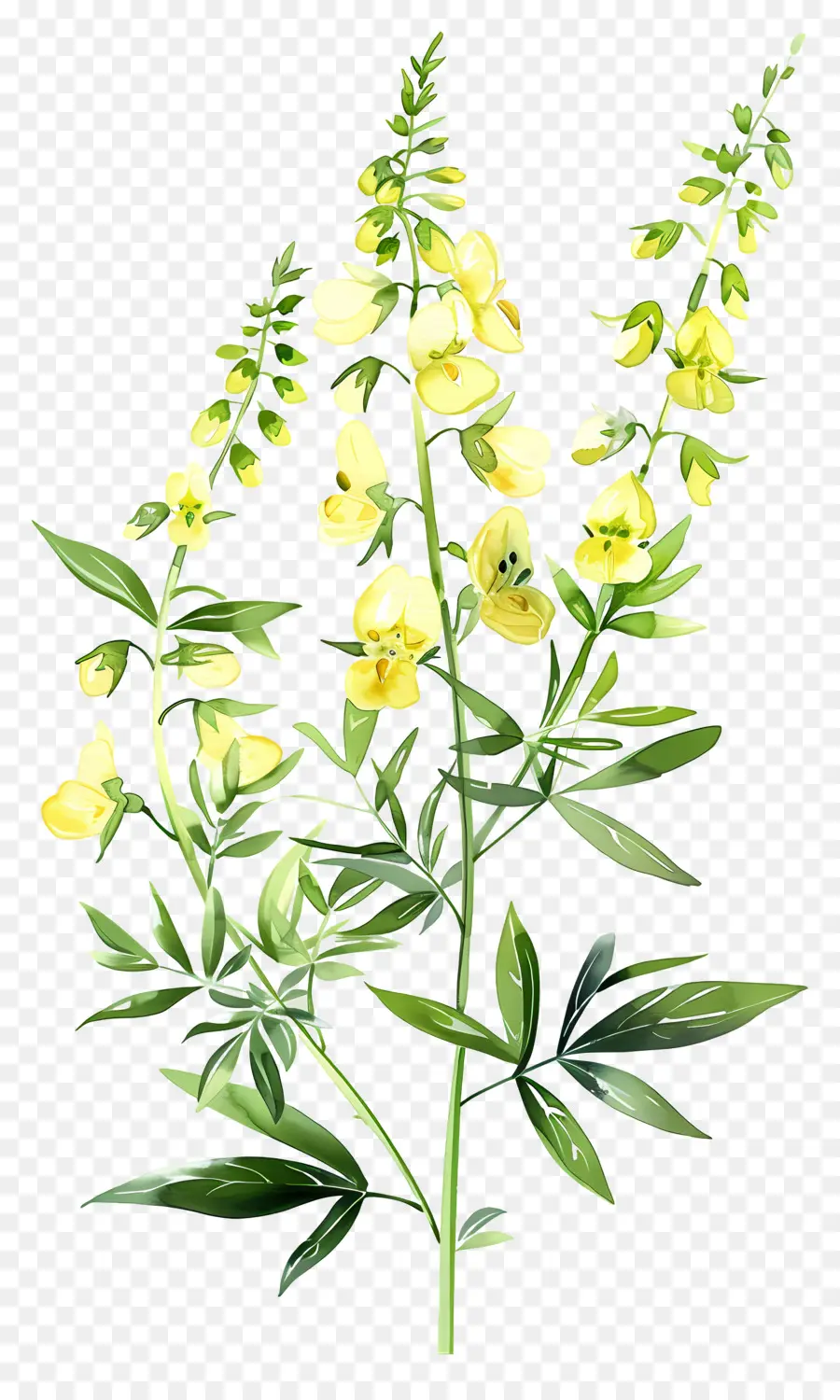 Flor Cytisus Wolgaricus，Flores Amarelas PNG