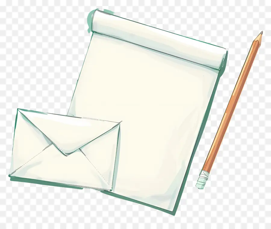 Envelope E Lápis，Escrita PNG