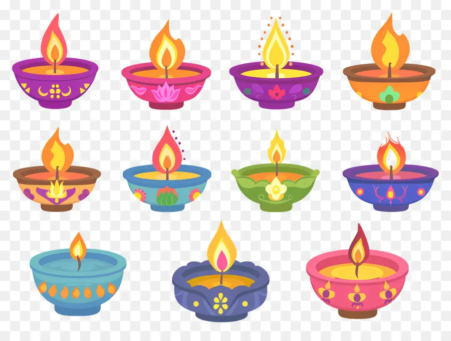 Vela Diwali，Pastel Diya PNG