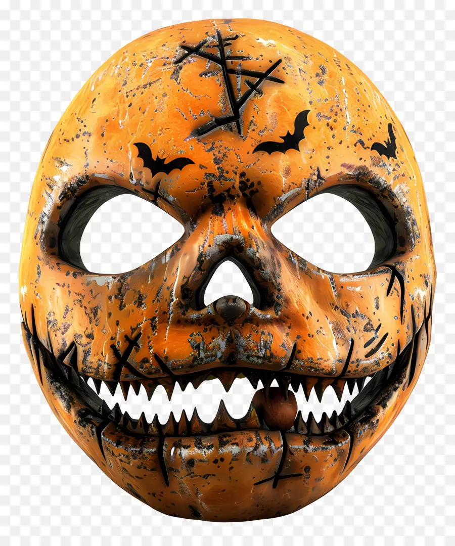 Máscara De Halloween，Máscara De Caveira De Abóbora PNG