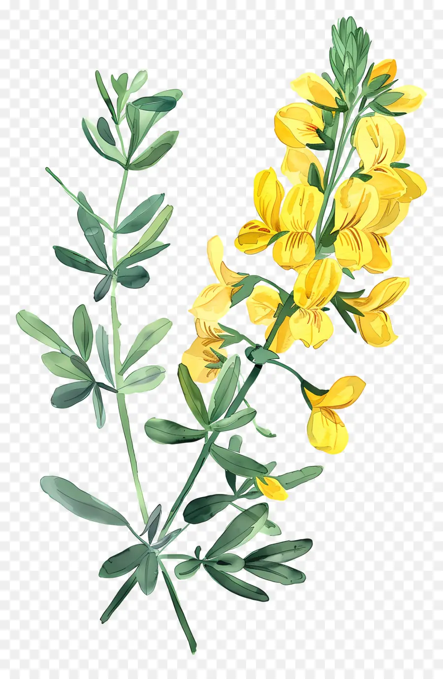 Flor Cytisus Wolgaricus，Flores Amarelas PNG