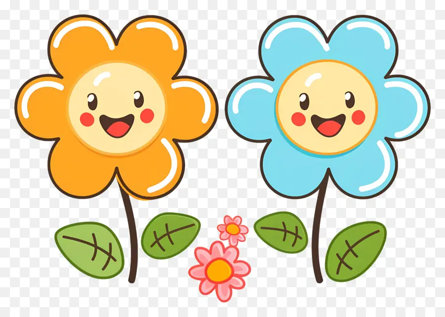 Emoji De Flor，Lindas Flores Sorridentes PNG