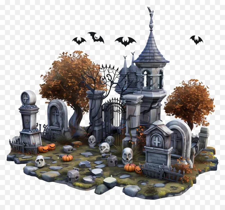 Cemitério De Halloween，Cemitério PNG