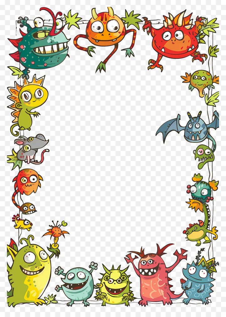 Quadro Infantil，Quadro De Monstro Doodle PNG