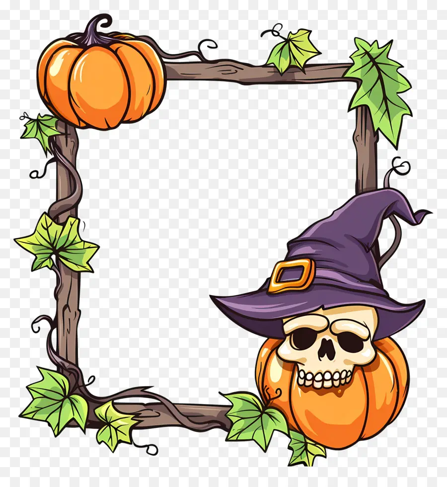 Moldura De Halloween，Abóbora PNG