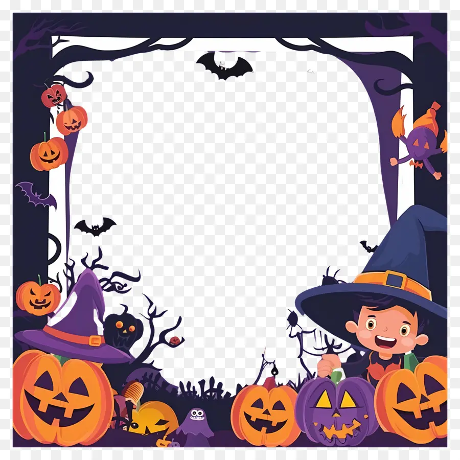 Moldura De Halloween，Abóbora PNG