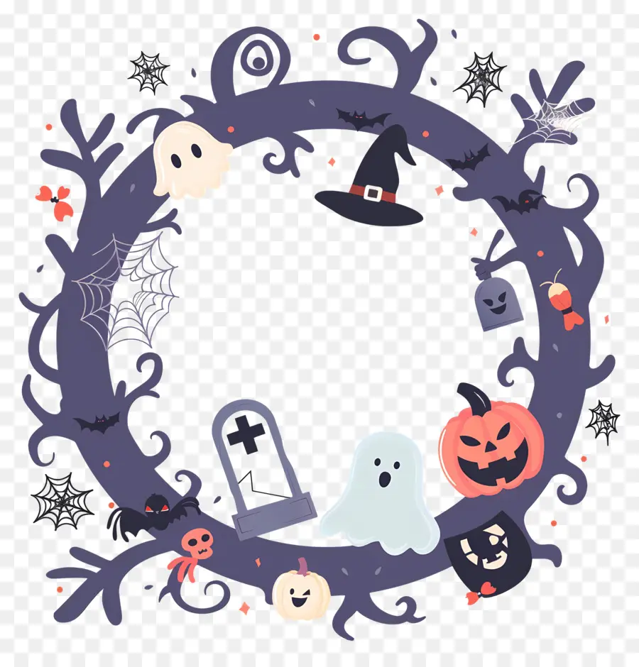 Moldura De Halloween，Guirlanda De Halloween PNG