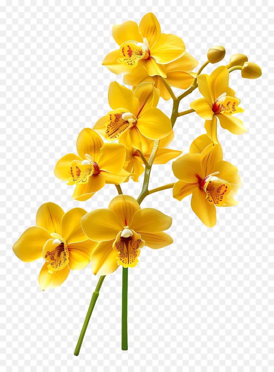 Flor De Orquídea，Orquídeas Amarelas PNG