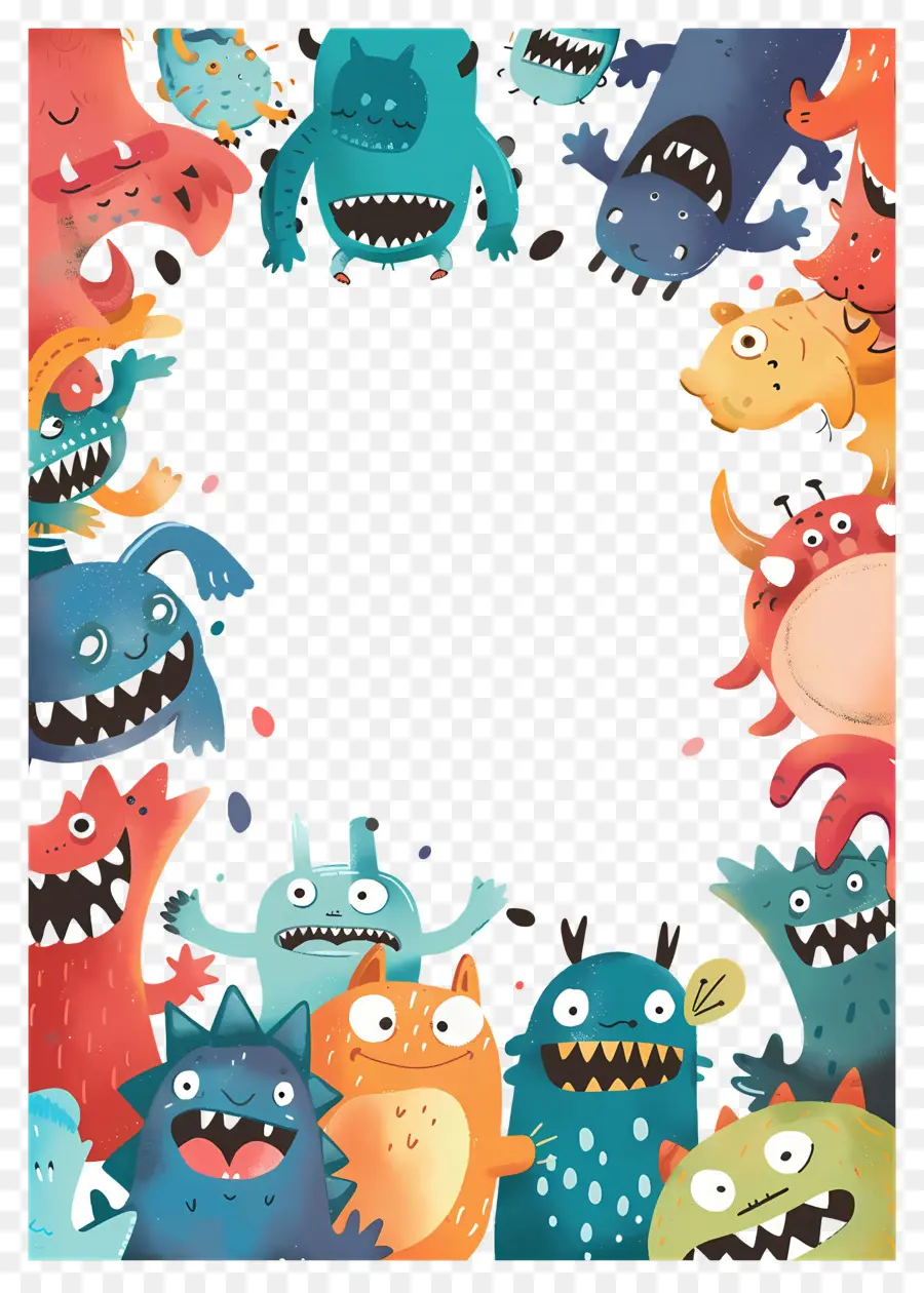 Quadro Infantil，Moldura Monstro PNG