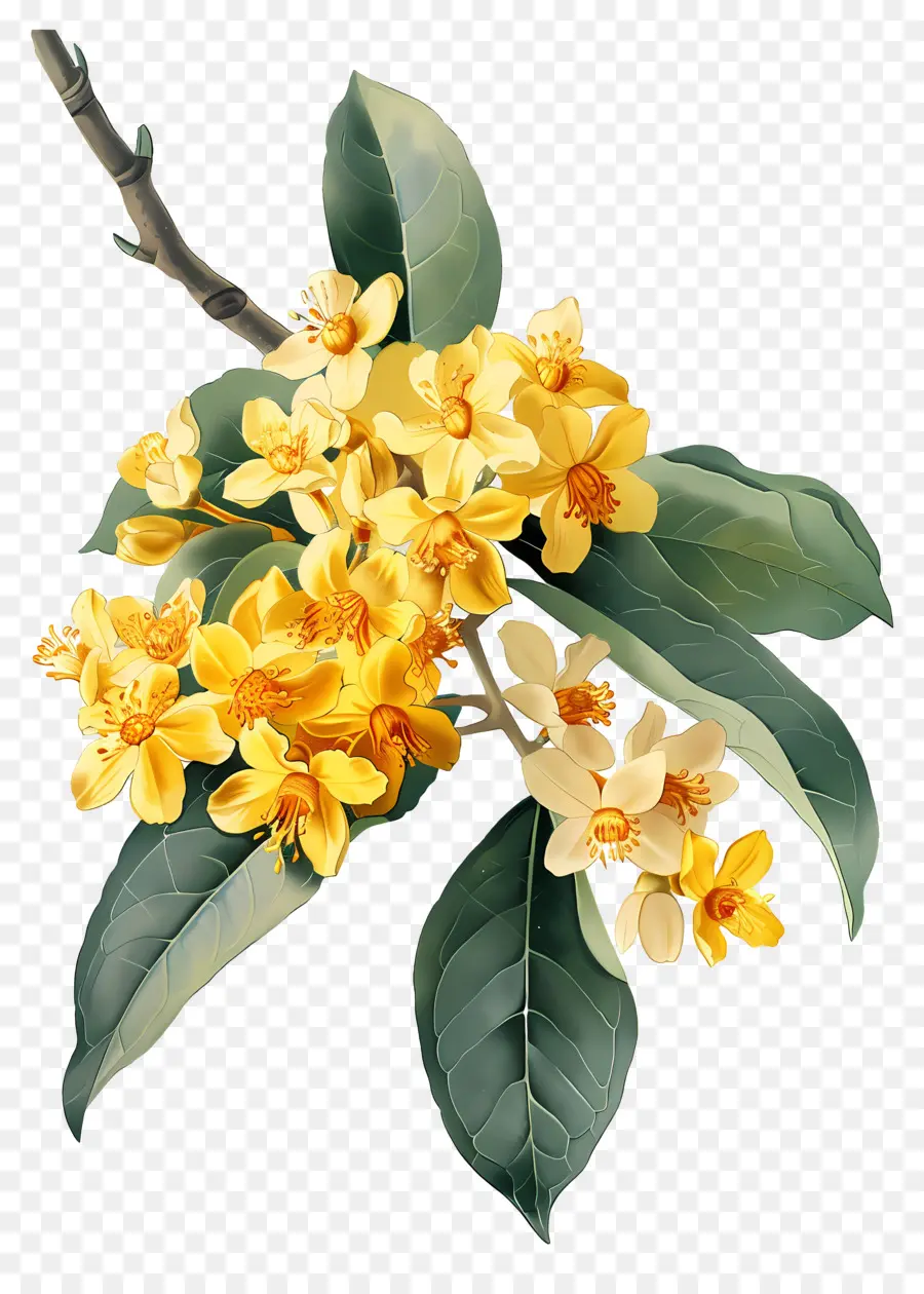 Flor De Osmanthus，Flores Amarelas PNG