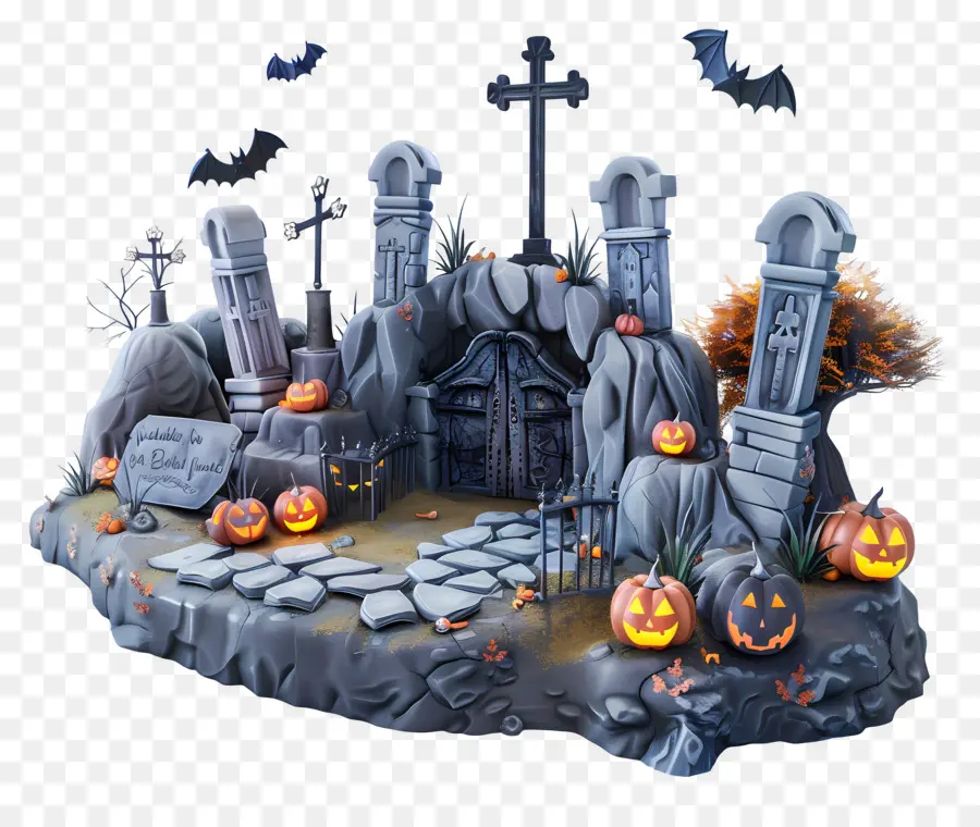 Cemitério De Halloween，Cemitério PNG