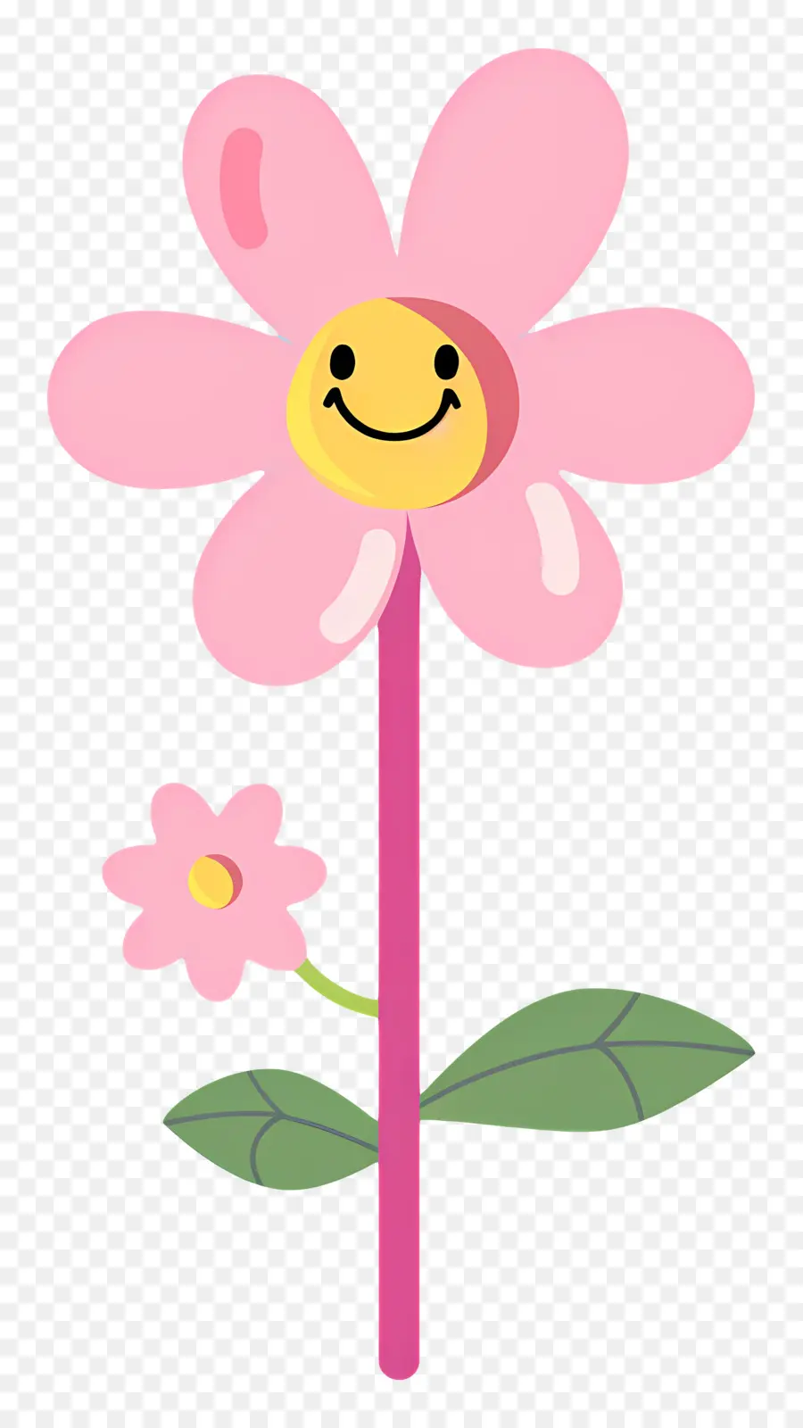 Emoji De Flor，Flor Rosa Alegre PNG