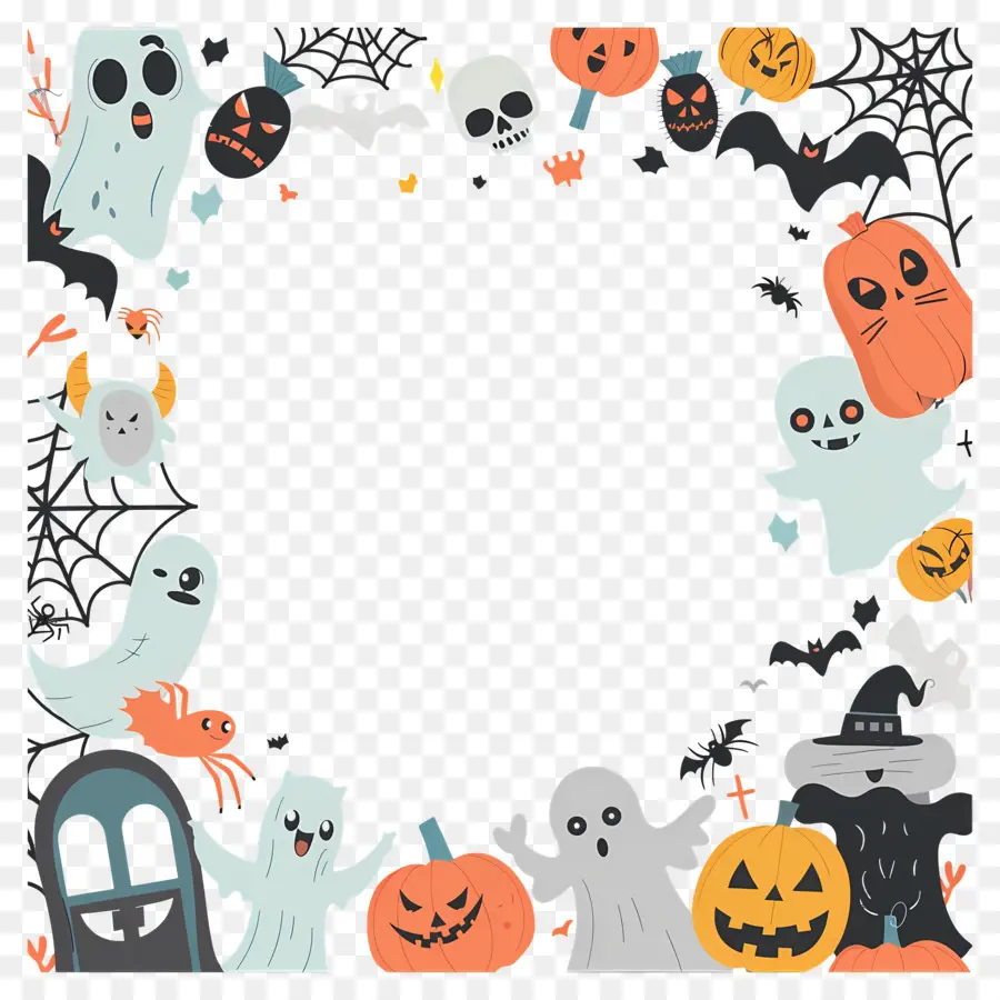 Moldura De Halloween，Abóbora PNG