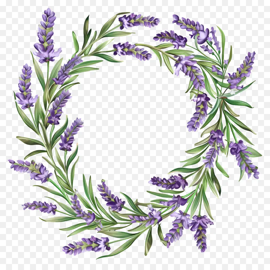 Guirlanda De Lavanda，Coroa De Lavanda PNG