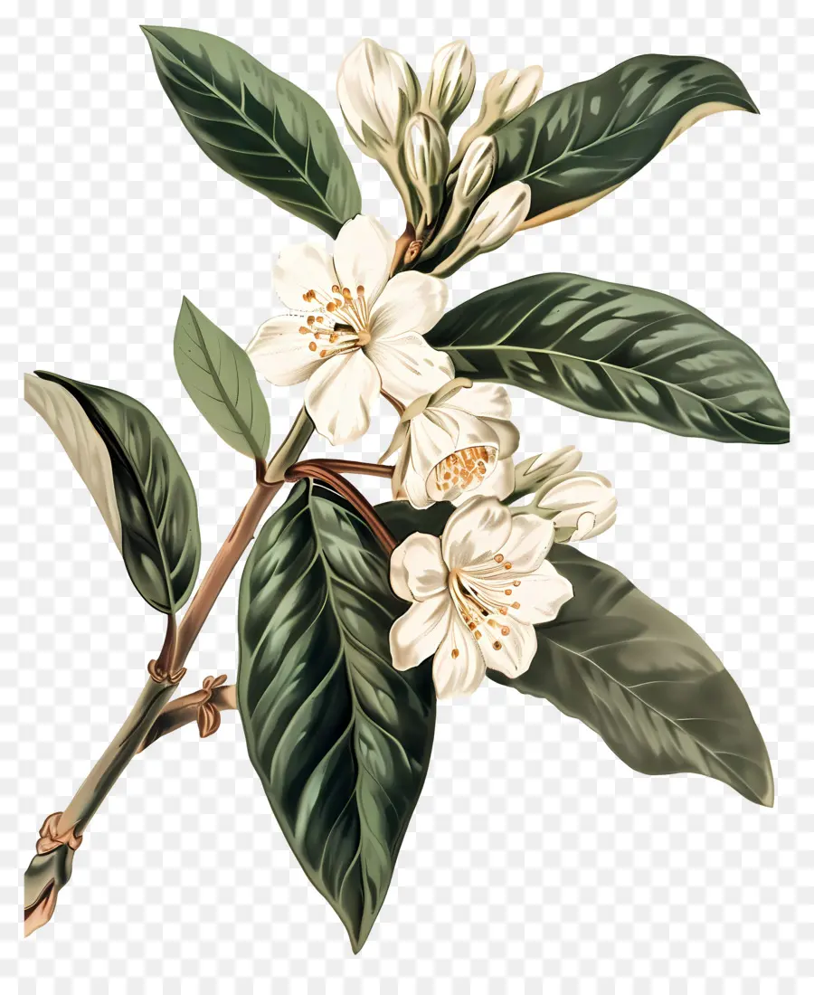 Flor De Osmanthus，Flores Brancas PNG