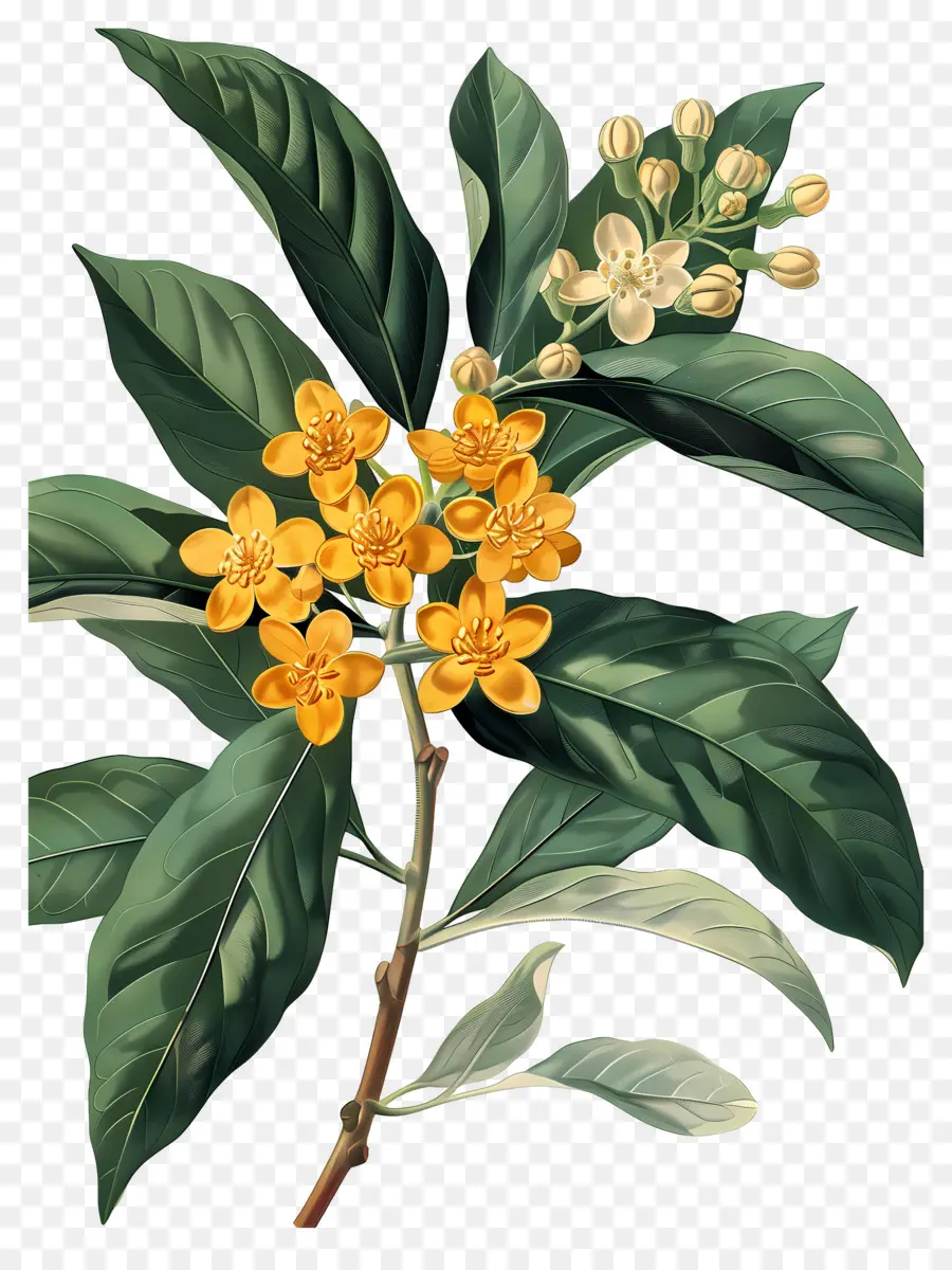 Flor De Osmanthus，Flores Amarelas PNG