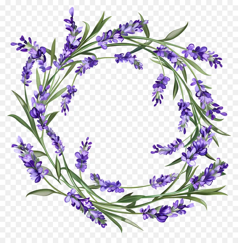 Guirlanda De Lavanda，Coroa De Lavanda PNG