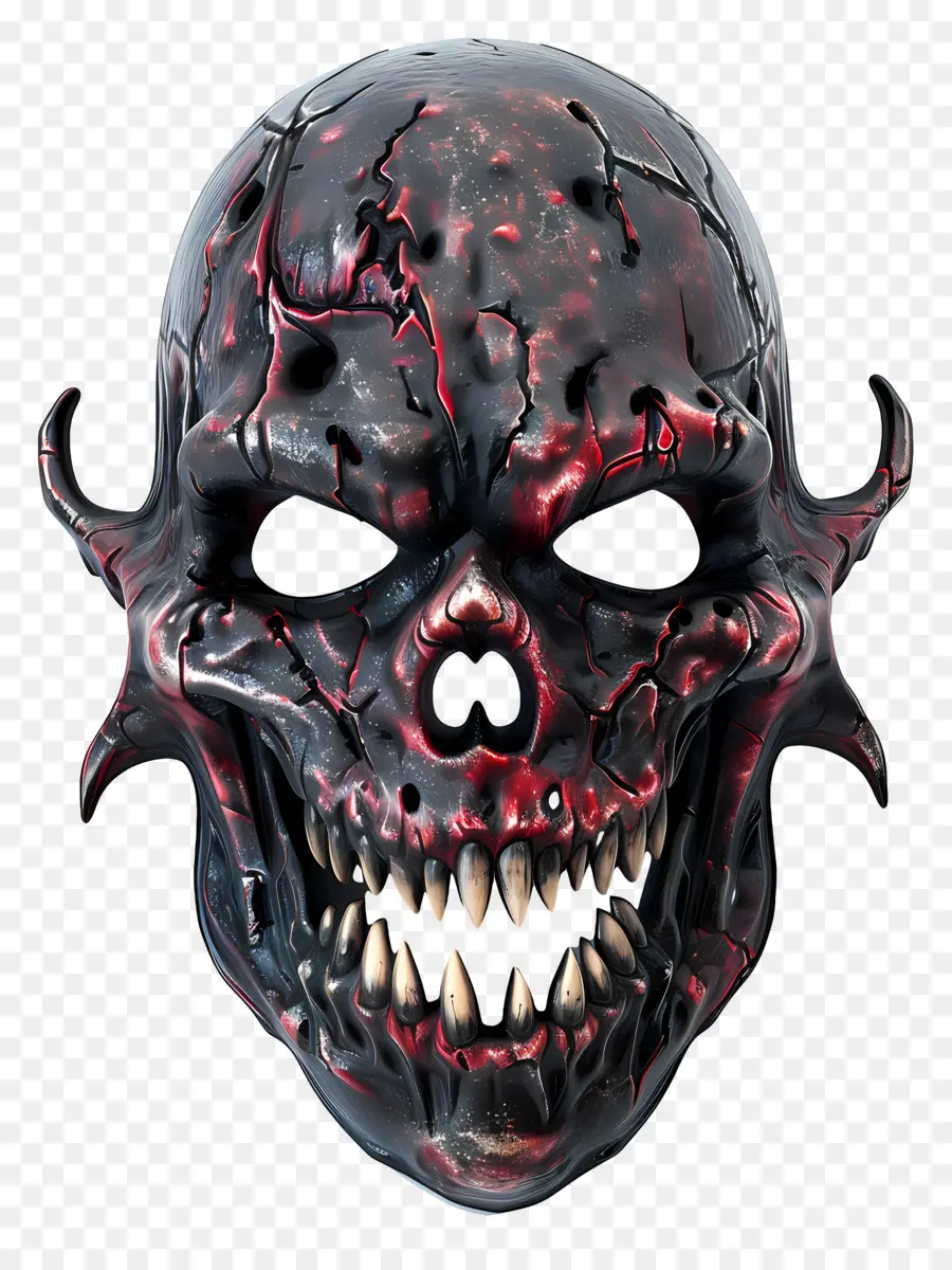 Máscara De Halloween，Máscara De Caveira Demoníaca PNG