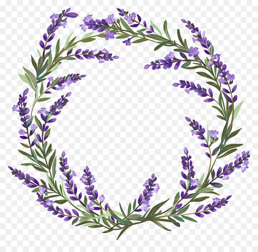 Guirlanda De Lavanda，Coroa De Lavanda PNG