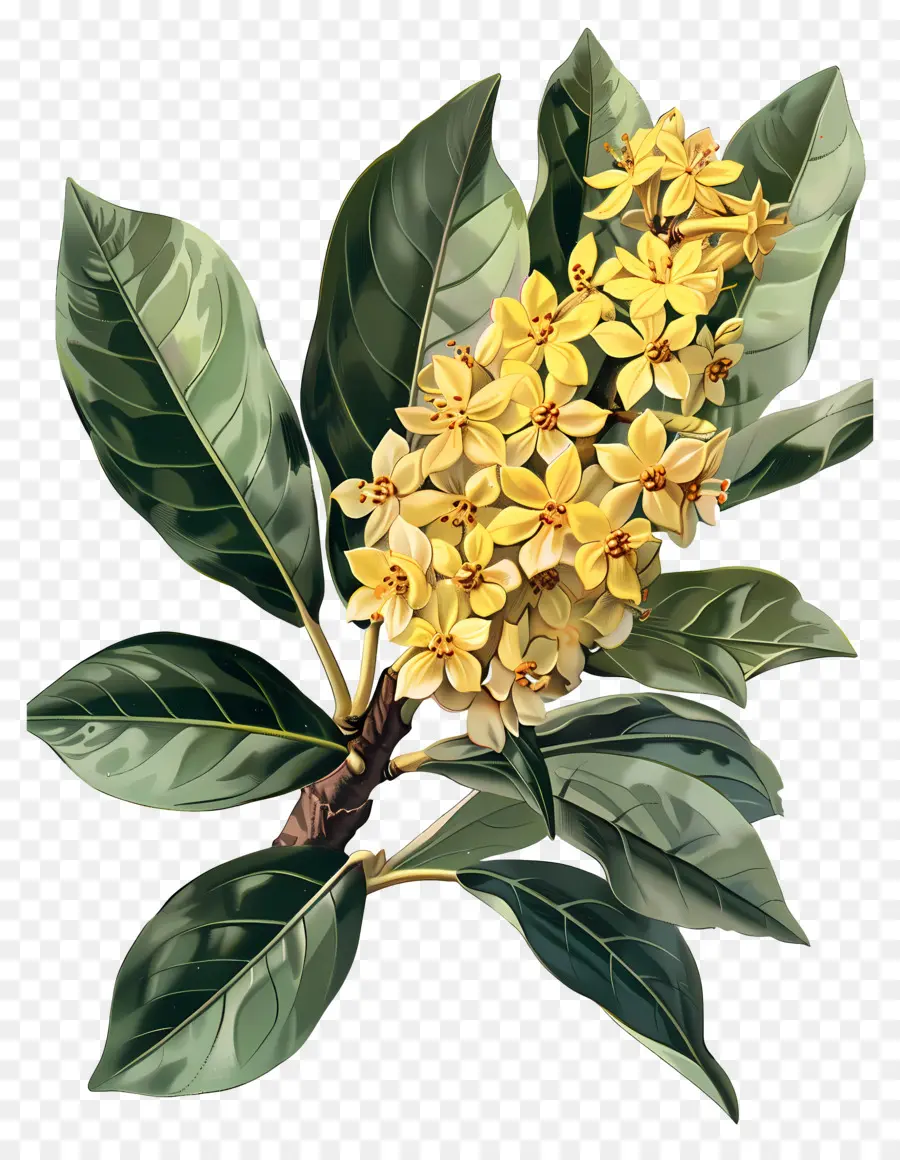 Flor De Osmanthus，Flores Amarelas PNG