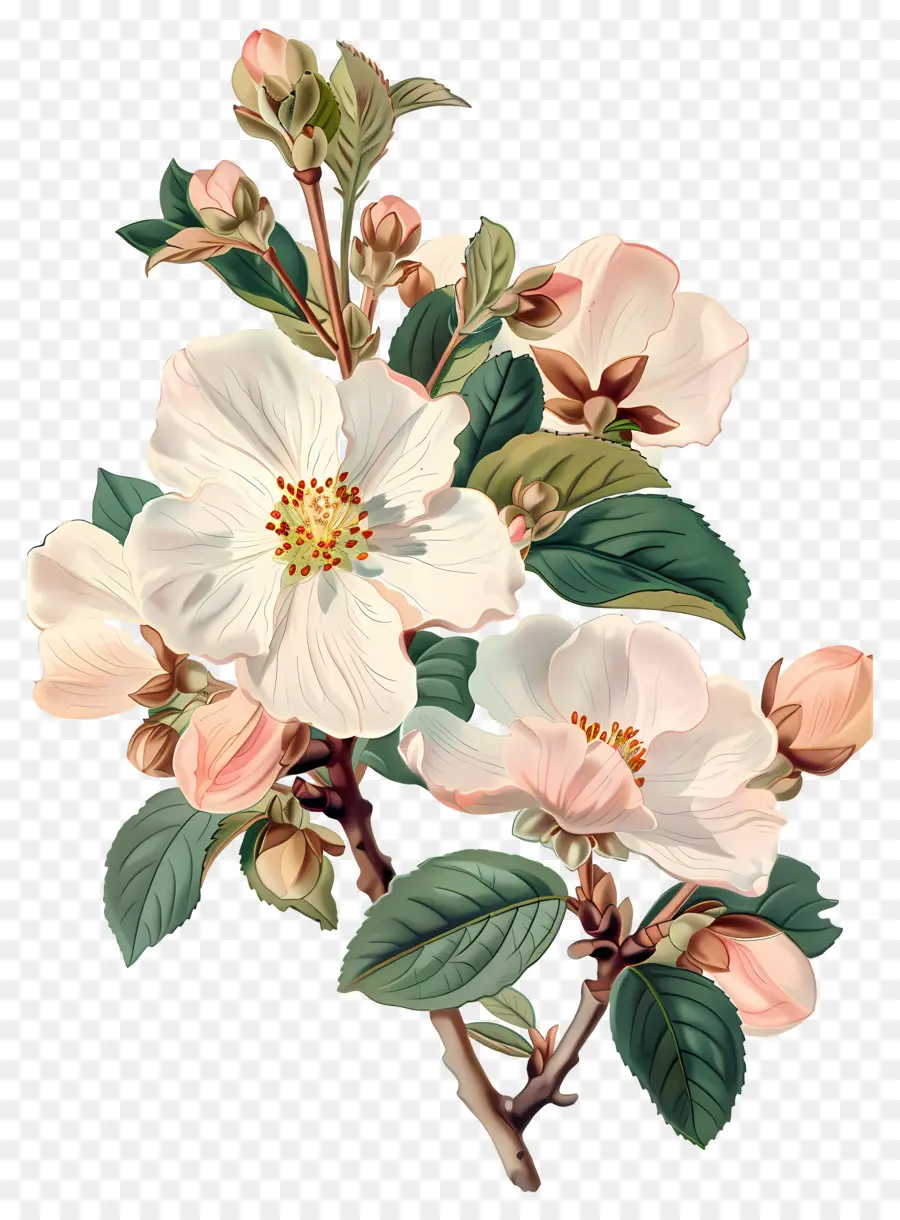 Flores Vintage，Flor PNG