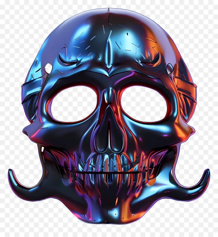 Máscara De Halloween，Máscara De Caveira Colorida PNG