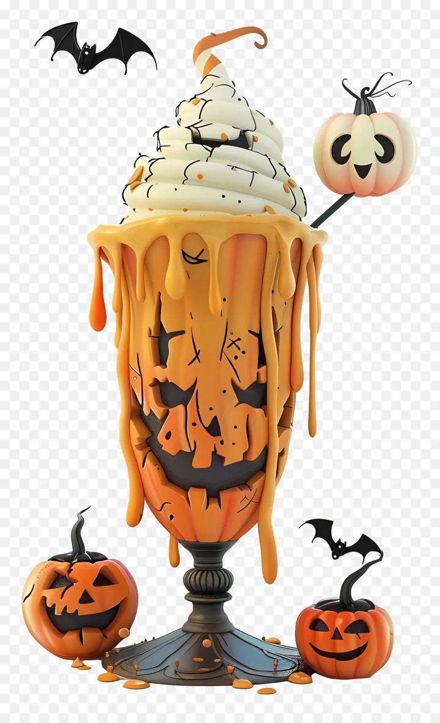 Batido De Halloween，Milk Shake De Abóbora PNG