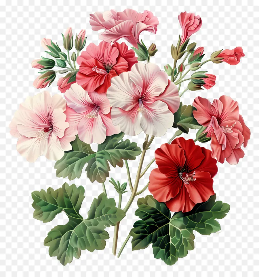 Flores Vintage，Flores De Hibisco PNG