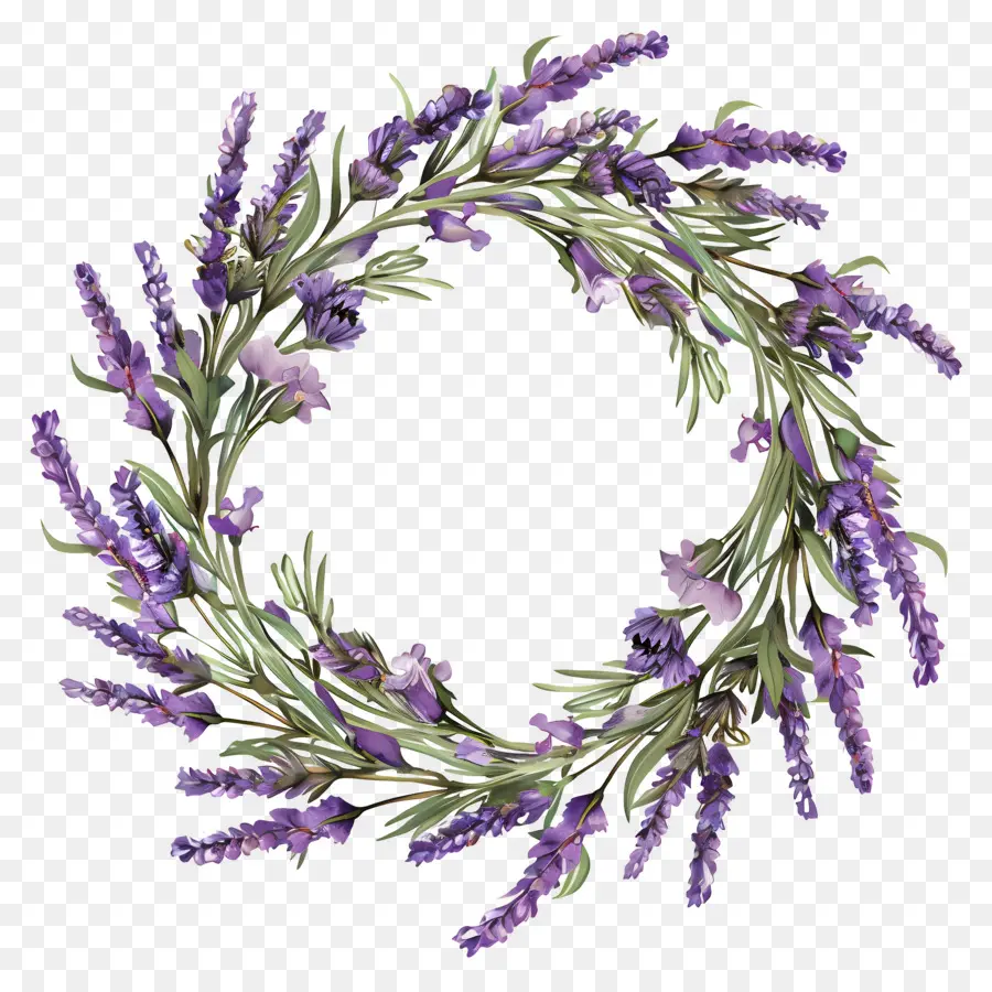 Guirlanda De Lavanda，Coroa De Lavanda PNG