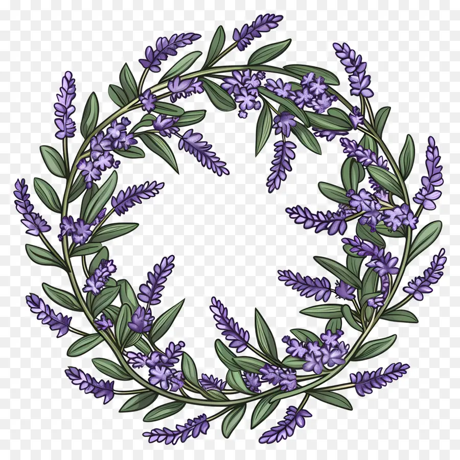 Guirlanda De Lavanda，Coroa De Lavanda PNG